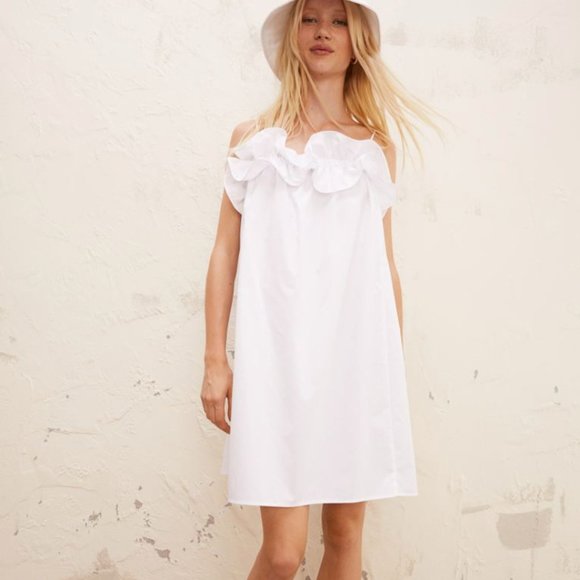 NEW WITH TAGS Ruffle Flounce-trimmed Dress - Picture 1 of 3